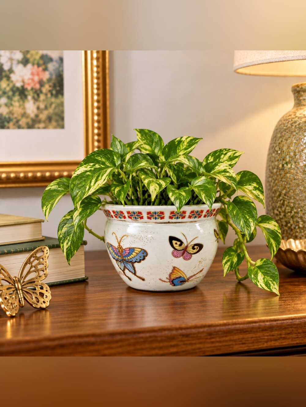 Decorative Butterfly Ceramic Planter